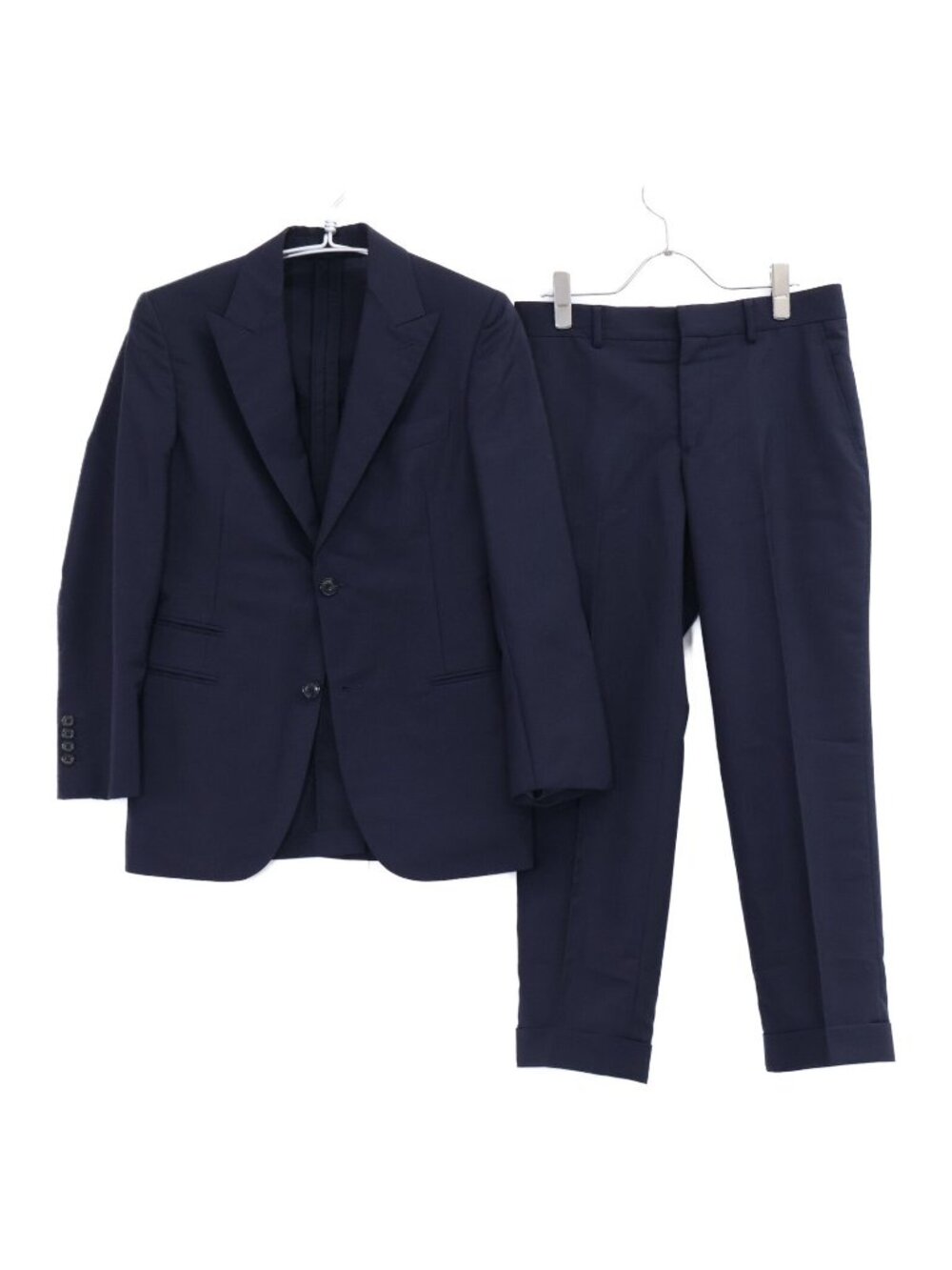 Hermes Mohair Wool Peak Lapel Single Jacket